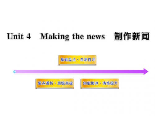 2012版高中英语全程复习方略配套课件：Unit4《Making the news》(新人教版必修5)