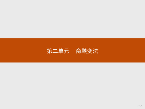 新版高中历史人教版选修1课件：2.1 改革变法风潮与秦国历史机遇