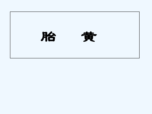 胎黄 PPT