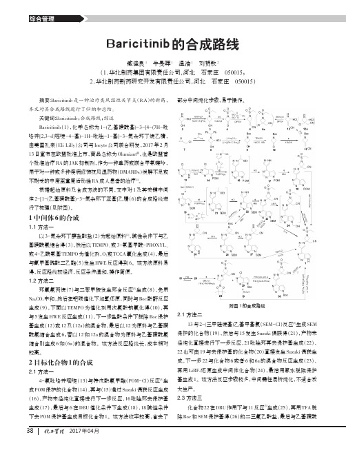 Baricitinib的合成路线