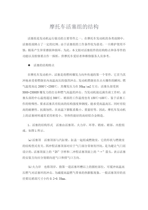 摩托车活塞组的结构