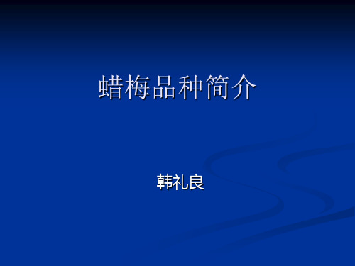 腊梅品种简介