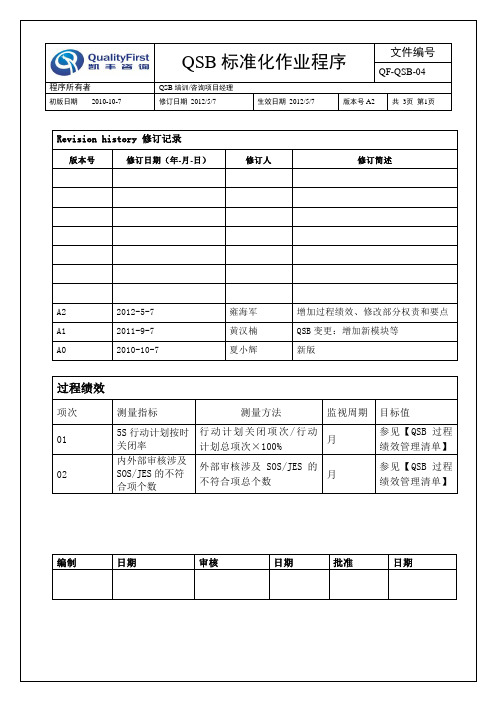 QF-QSB-04_QSB_标准化作业(SOS-JES)流程