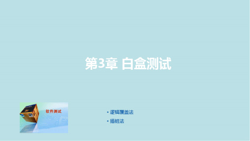 软件测试第3章 白盒测试 教学PPT