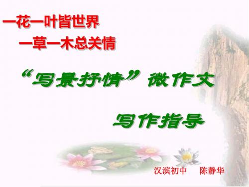 写景抒情微作文指导-陈静华 - 副本(1) (1)