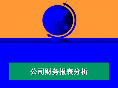公司报表分析