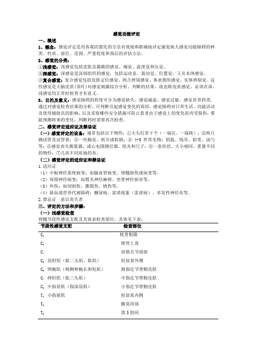 感觉功能的评定