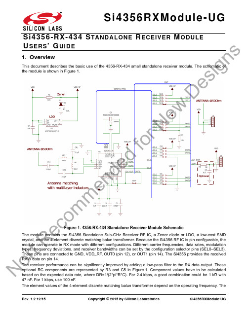 Si4356-RX-434独立接收器模块用户指南说明书