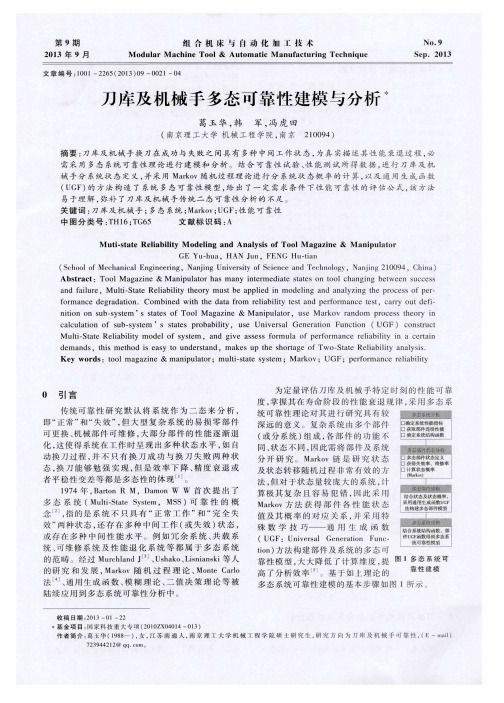 刀库及机械手多态可靠性建模与分析