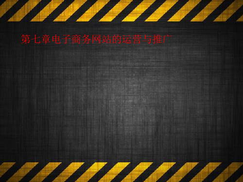 第七章电子商务网站的运营与推广