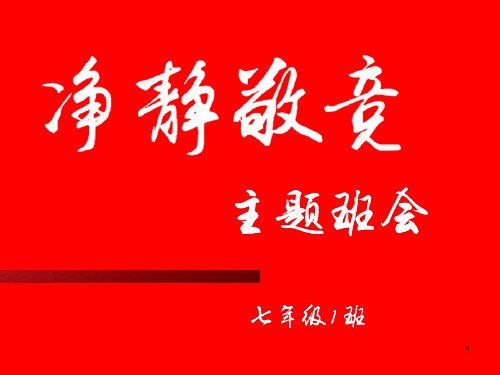 净静敬竞主题班会之竞PPT课件