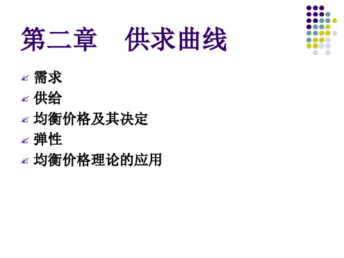 微观经济学课件第二章供求曲线
