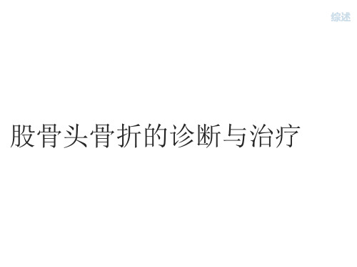 股骨头骨折的诊断与治疗PPT课件