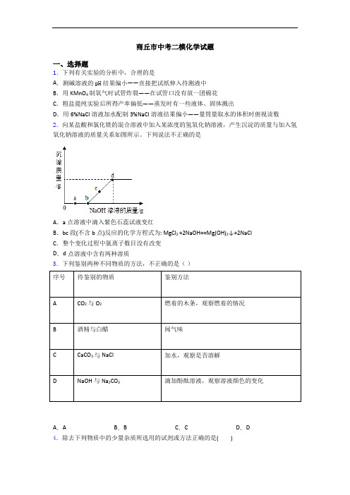 商丘市中考二模化学试题