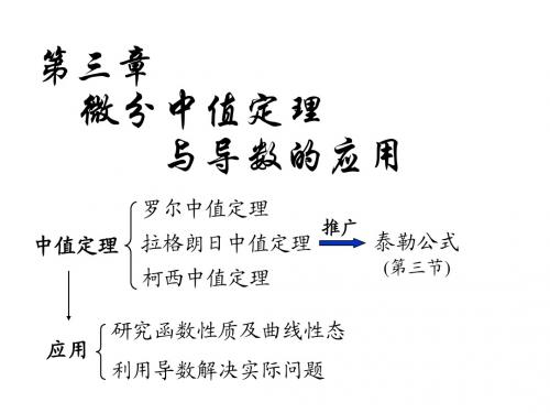 高等数学第三章中值定理与导数的应用