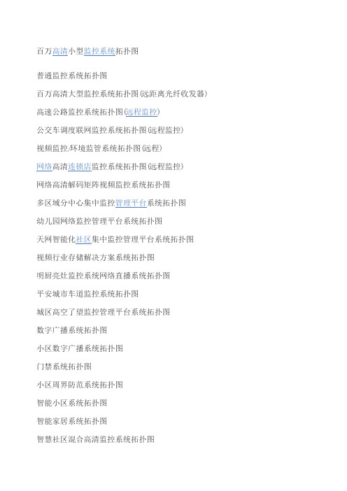 安防系统常见拓扑图