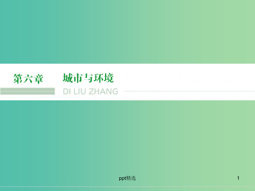 高考地理大一轮复习 第6章 城市与环境(第1课时)课件 新人教版