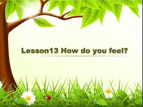 《lesson13 How Do You Feel课件》小学英语冀教版三年级起点三年级上册43151