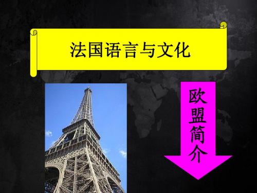 法国语言文化课件欧盟简介