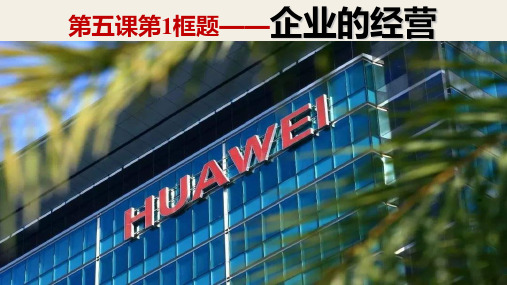 必修一经济生活第五课第一框题： 企业的经营