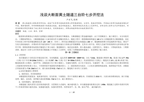 浅谈大断面黄土隧道三台阶七步开挖法(处里论文格式)
