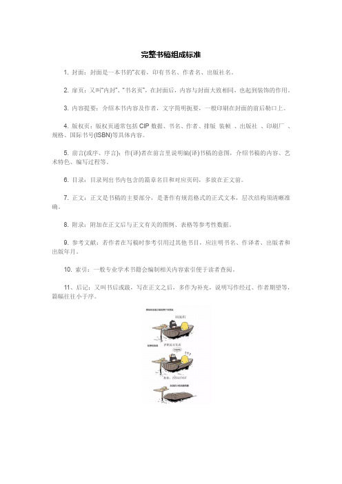 完整书稿组成标准
