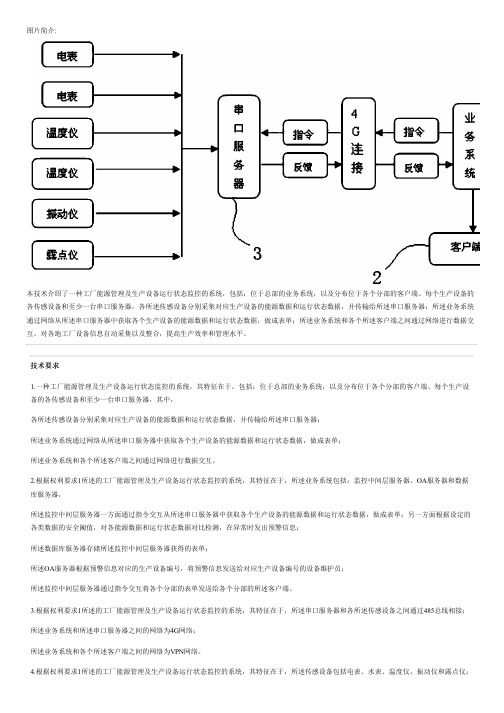 工厂能源管理及生产设备运行状态监控的系统的制作技术