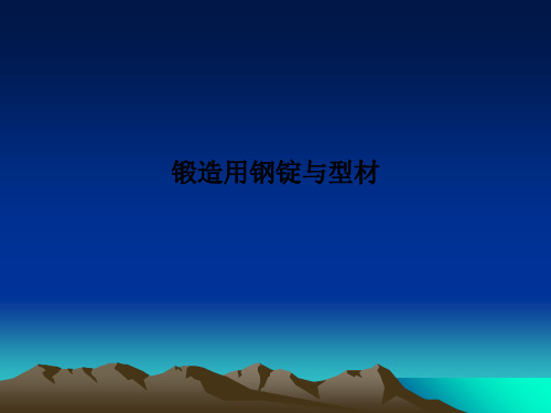 锻造用钢锭与型材PPT课件