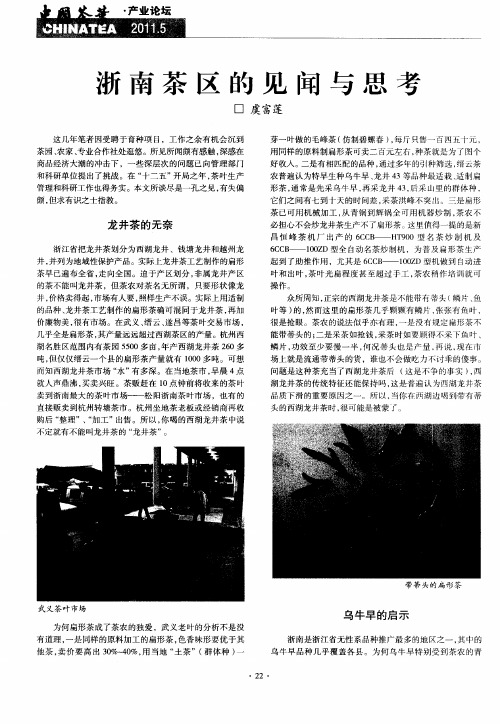 浙南茶区的见闻与思考