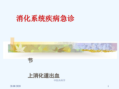 中医内科学上消化道出血教案