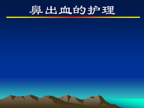 鼻出血病人的护理ppt课件