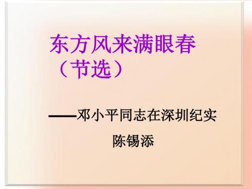 【高中语文】东方风来满眼春ppt精品课件11