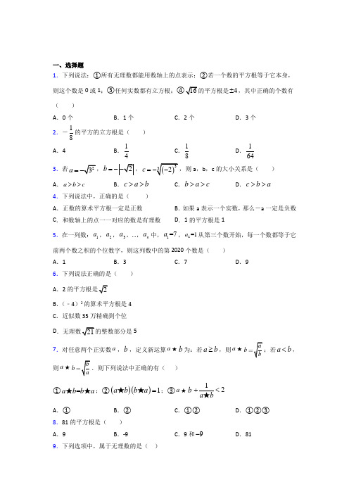 高新一中七年级数学下册第六章【实数】习题(培优)