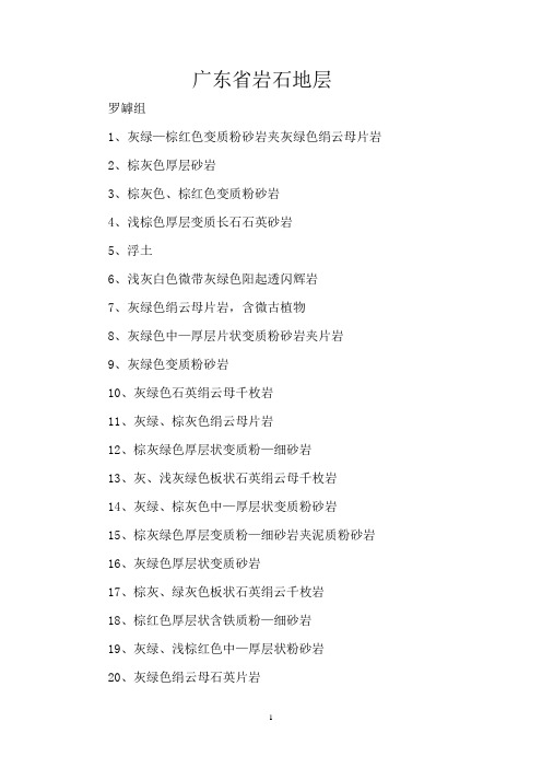 广东省岩石地层