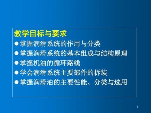 汽车发动机构造原理第9章 发动机润滑系统