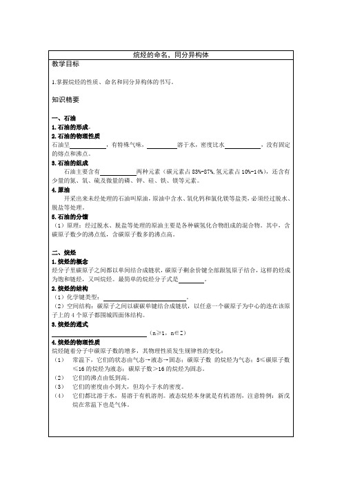 烷烃的命名