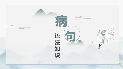 4、病句：语法知识补充