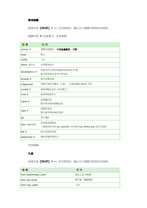 国王的恩赐之游戏秘籍