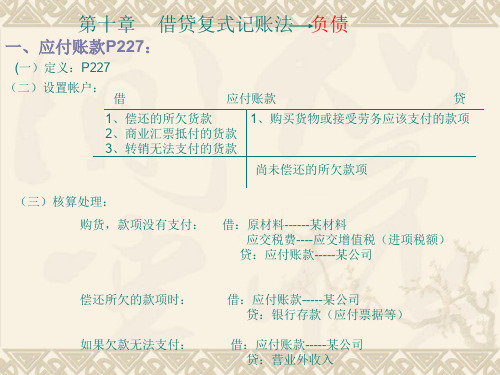 上海市会计基础课第十章----负债精华篇17页PPT文档