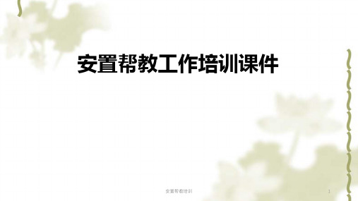 安置帮教培训ppt课件