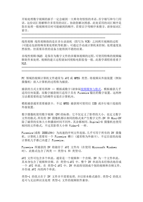 DV 专门用语
