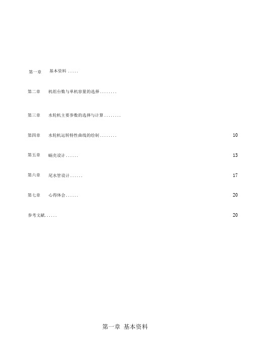 水轮机课程设计