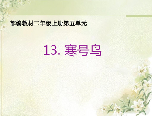 寒号鸟课件第二课时