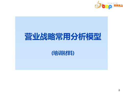 某咨询—咨询工具箱：营销技术分析模型