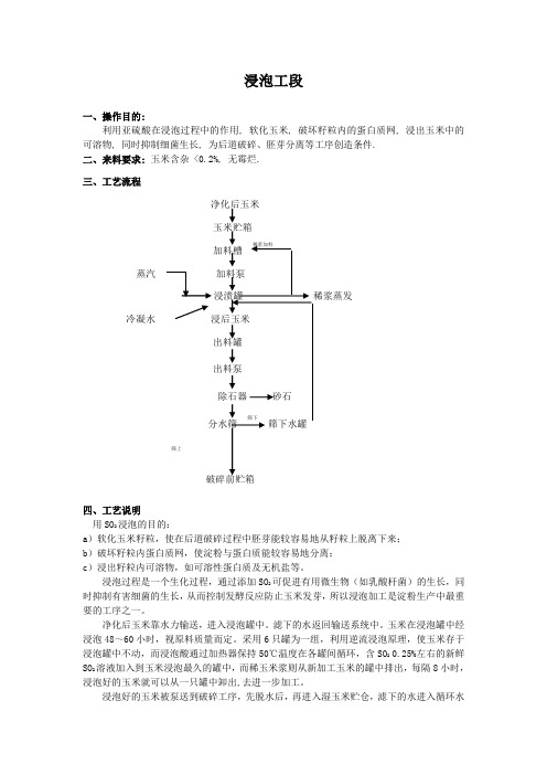 浸泡工段