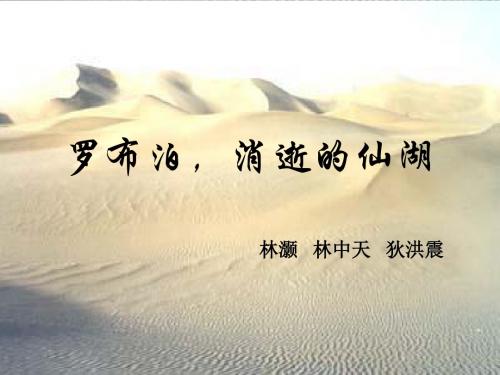 罗布泊,消逝的仙湖PPT83 人教版
