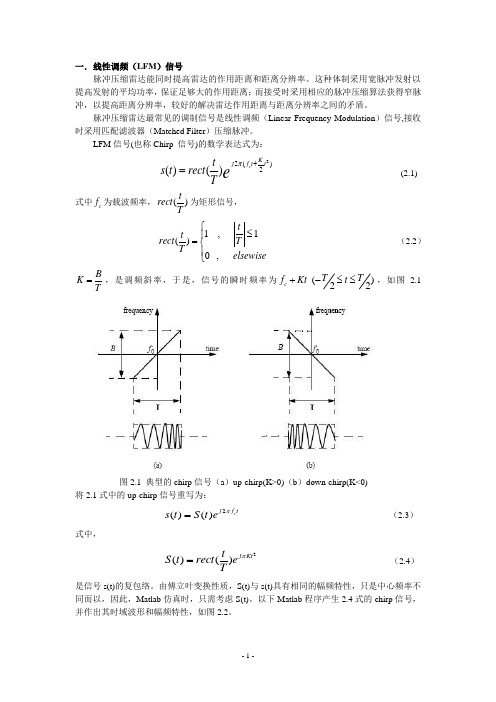 线性调频脉冲压缩雷达仿真