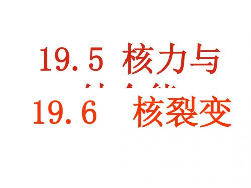 195核力与结合能196核裂变-精选文档33页