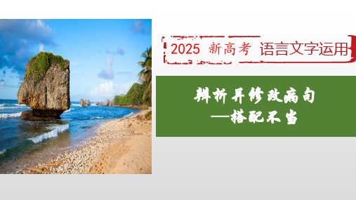 2025届高考语文复习：辨析并修改病句之搭配不当+课件