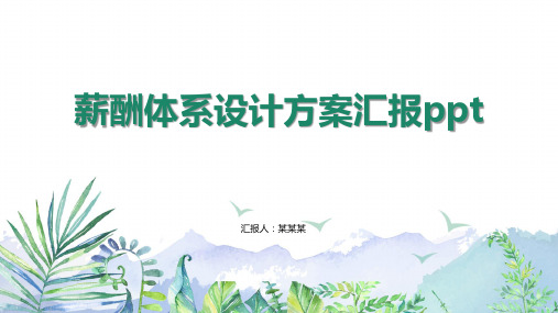 薪酬体系设计方案汇报ppt